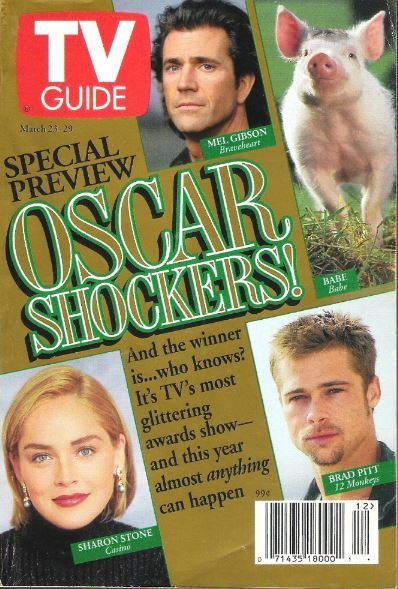 TV Guide / Mel Gibson + Others - Oscar Shockers! / March 23, 1996 | Magazine