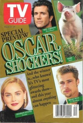 TV Guide / Mel Gibson + Others - Oscar Shockers! / March 23, 1996