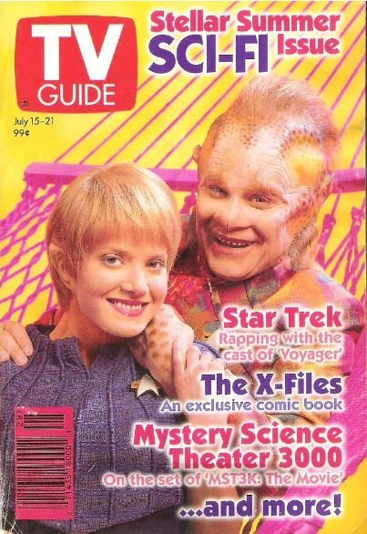 TV Guide / Ethan Phillips + Jennifer Lien - Stellar Summer Sci-Fi Issue / July 15, 1995