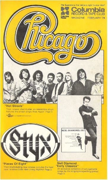Columbia Record + Tape Club / Chicago - Styx - Neil Diamond | Catalog | February 1979