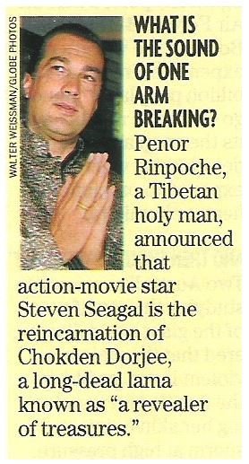 Seagal, Steven / What Is the Sound of One Arm Breaking? | Magazine Article + Photo (1997)