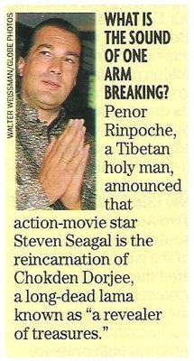 Seagal, Steven / What Is the Sound of One Arm Breaking? | Magazine Article + Photo (1997)