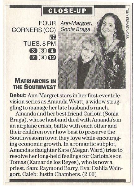 Ann-Margret (+ Sonia Braga) / Four Corners (Close-Up) (1998)