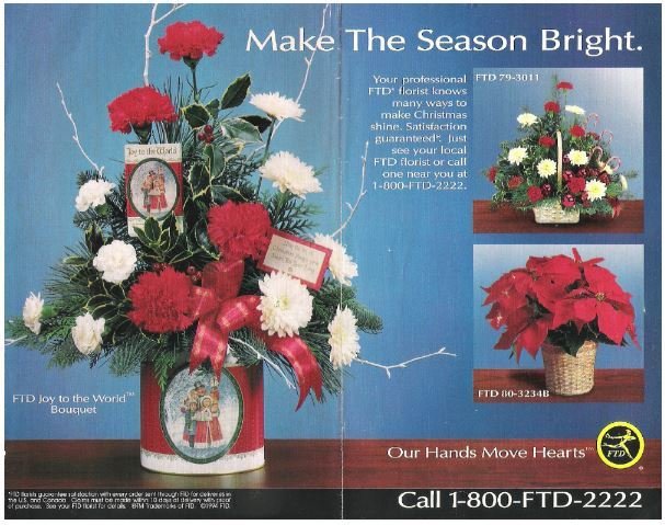 FTD Florists / Make the Season Bright | Magazine Ad (1994)