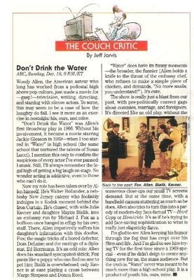 Allen, Woody / Don&#39;t Drink the Water | Magazine Review (1994)