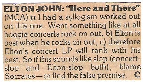 John, Elton / Here and There (#3) | Magazine Review (1976)