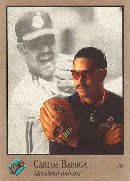 Baerga, Carlos / Cleveland Indians / Studio No. 163 | Baseball Trading Card (1992)