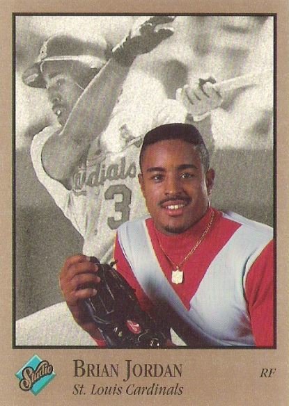 Jordan, Brian / St. Louis Cardinals / Studio No. 93 | Baseball Trading Card (1992) / Rookie Card