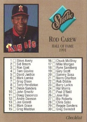 Carew, Rod / California Angels / Studio No. 261 | Baseball Trading Card (1992) / Hall of Famer / Checklist