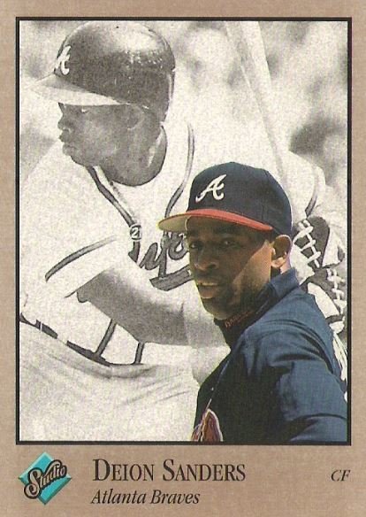 Sanders, Deion / Atlanta Braves / Studio No. 9 | Baseball Trading Card (1992)