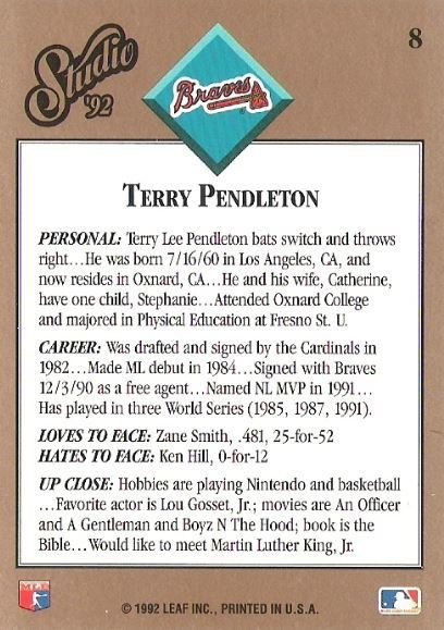 Terry Pendleton Trades and Transactions by Baseball Almanac