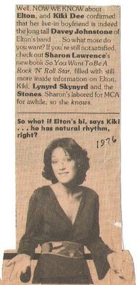 Dee, Kiki / Well, Now We Know About Elton | Magazine Article + Photo (1976)