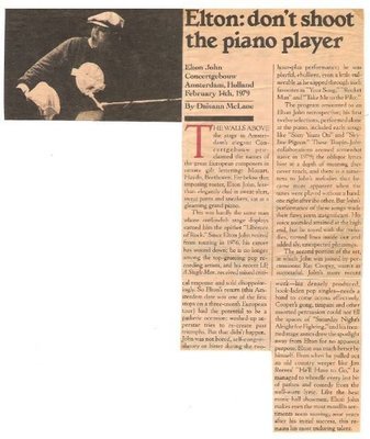 John, Elton / Elton: Don&#39;t Shoot the Piano Player | Concert Review (1979)