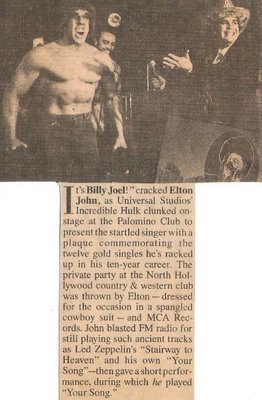 John, Elton / MCA Records Party, Palomino Club | Magazine Article (1980)