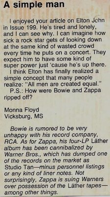 John, Elton / A Simple Man | Magazine Article (1978)