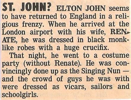 John, Elton / St. John? | Magazine Article (1987)