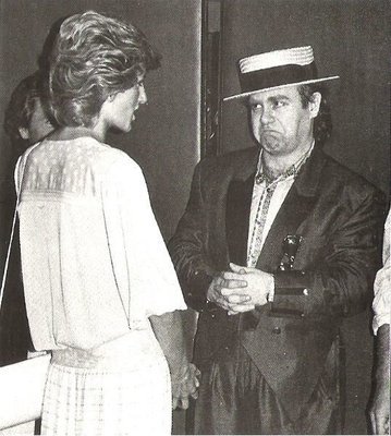 John, Elton / At Live-Aid, Wembley Stadium #9 | Magazine Photo (1985) / with Princess Diana