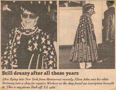 John, Elton / Still Dressy After All These Years | Magazine Article with 2 Photos (1982)