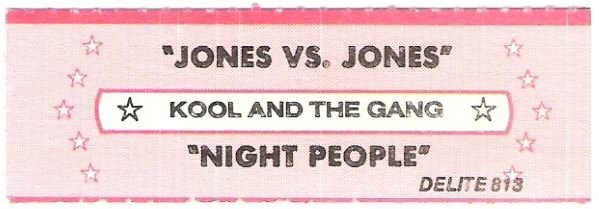 Kool + The Gang / Jones vs. Jones / Delite 813 | Jukebox Title Strip (1981)