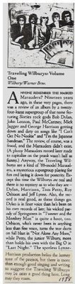 Traveling Wilburys / Volume 1 - Album Review #2 (1988)