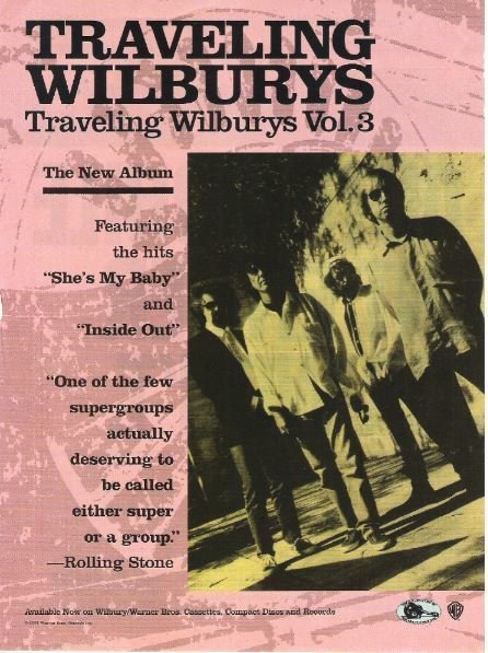 Traveling Wilburys / Volume 3 - Ad #3 | Magazine Ad (1991)