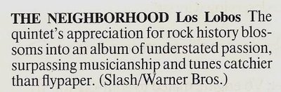 Los Lobos / The Neighborhood - Album Review #1 (1990)