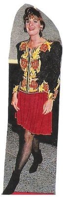 Loveless, Patty / In Red Skirt, Gold-Black-Red Jacket