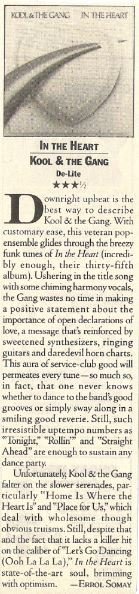 Kool + The Gang / In the Heart - Album Review #1 (1984)