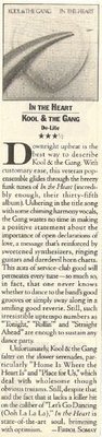 Kool + The Gang / In the Heart - Album Review #1 (1984)