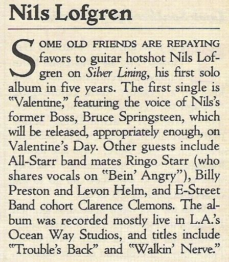 Lofgren, Nils / Some Old Friends - Silver Lining Era (1991)