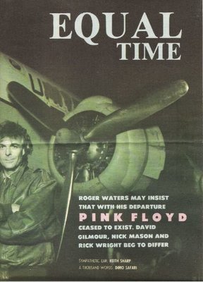 Pink Floyd / Equal Time | Magazine Article with 5 Photos (1987)