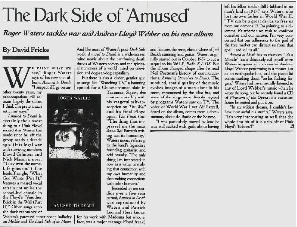 Waters, Roger / Amused To Death - Album Review #1 (1992)