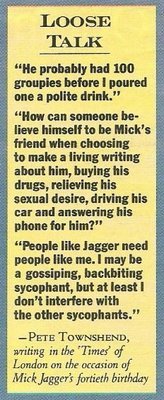 Townshend, Pete / Loose Talk (Commenting On Mick Jagger) (1983)