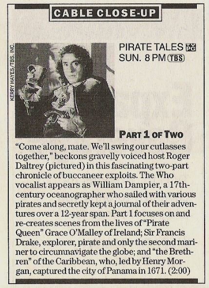 Daltrey, Roger / Pirate Tales (Cable Close-Up) | Magazine Article (1997)