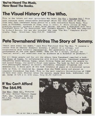 Who, The / You&#39;ve Heard the Music, Now Read the Books | Magazine Ad (1982)
