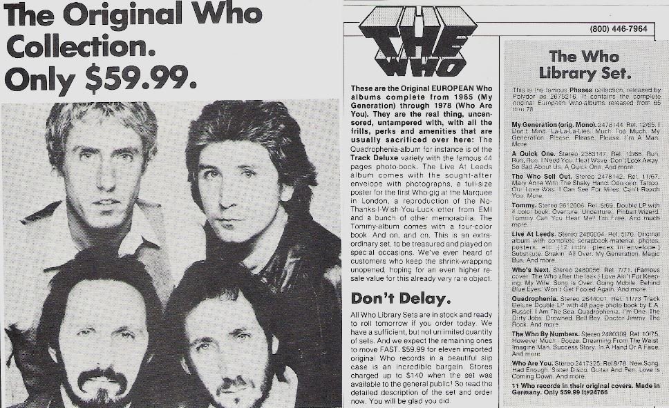 Who, The / The Original Who Collection | Magazine Ad (1982)