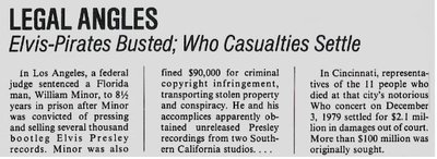 Who, The / Elvis-Pirates Busted - Who Casualties Settle | Magazine Article (1983)