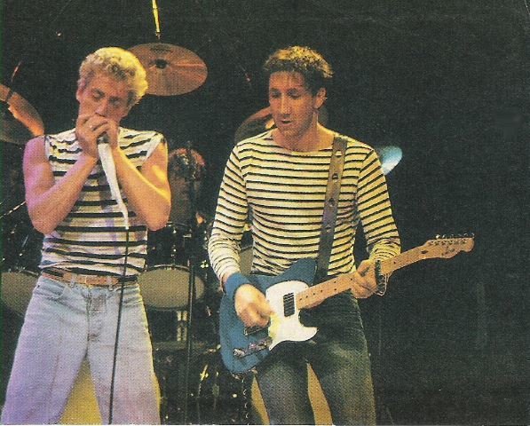 Who, The / Roger and Pete On Stage, Striped Shirts | Magazine Photo (1982)
