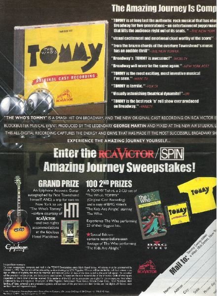 Who, The / Tommy (Original Cast Recording) - CD Ad #1 (1993)