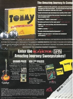 Who, The / Tommy (Original Cast Recording) - CD Ad #1 (1993)