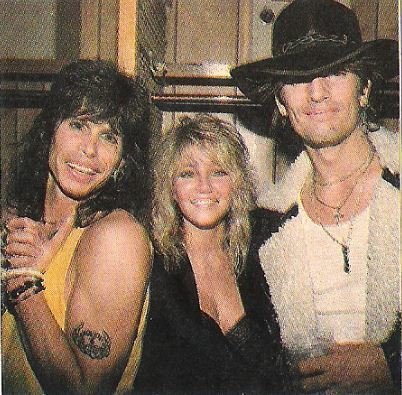 Aerosmith / Steven Tyler with Heather Locklear + Tommy Lee | Magazine Photo  (1988)