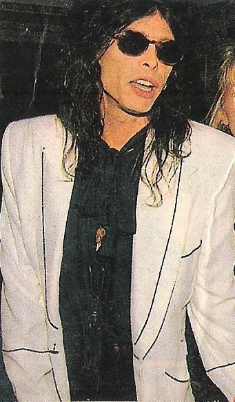 Aerosmith / Steven Tyler in White Jacket, Black Shirt, Sunglasses | Magazine Photo (1995)