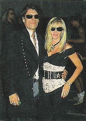 Aerosmith / Joe Perry with Wife Billie, Both Wearing Sunglasses | Magazine Photo (1990)