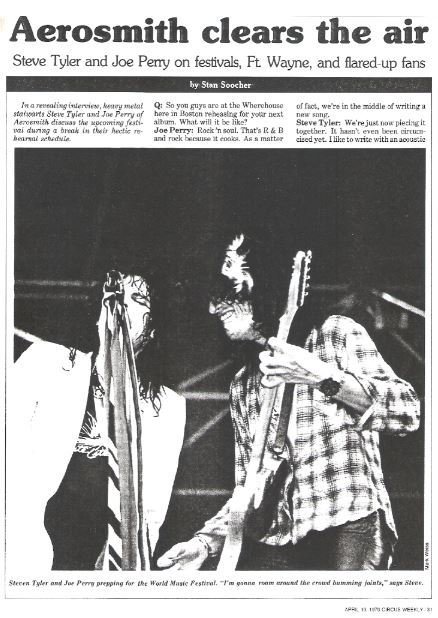 Aerosmith / Aerosmith Clears the Air | Magazine Article with Photo (1979)