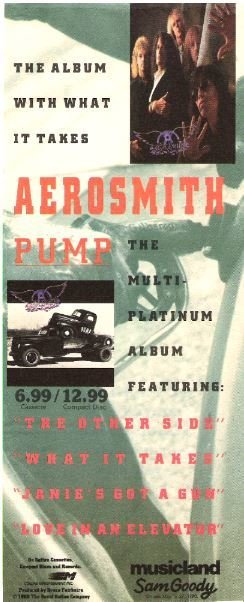 Aerosmith / Pump - Album Ad #1 | Magazine Ad (1990)