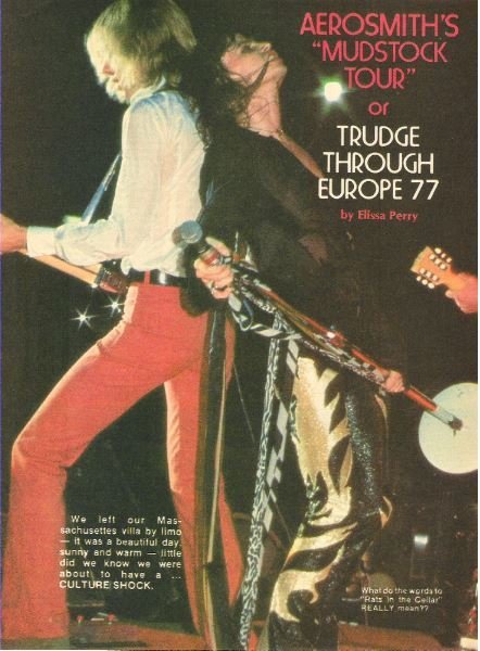 Aerosmith / Trudge Through Europe 77 | Magazine Article | 1977