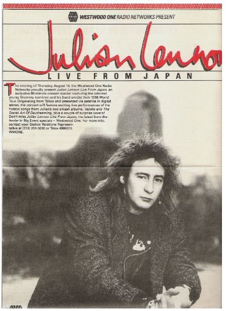Lennon, Julian / Live From Japan - Radio Show | Magazine Ad (1986)