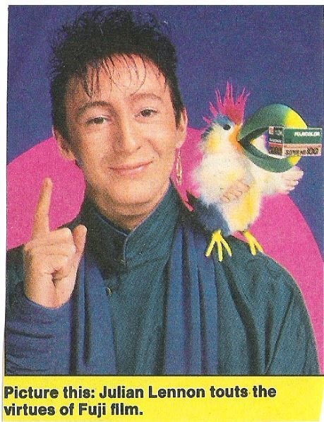 Lennon, Julian / Julian Lennon Touts the Virtues of Fuji Film | Magazine Photo with Caption (1987)