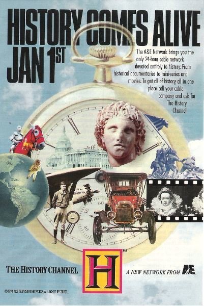 History Channel / History Comes Alive Jan. 1st (Debut) | Magazine Ad (1994)