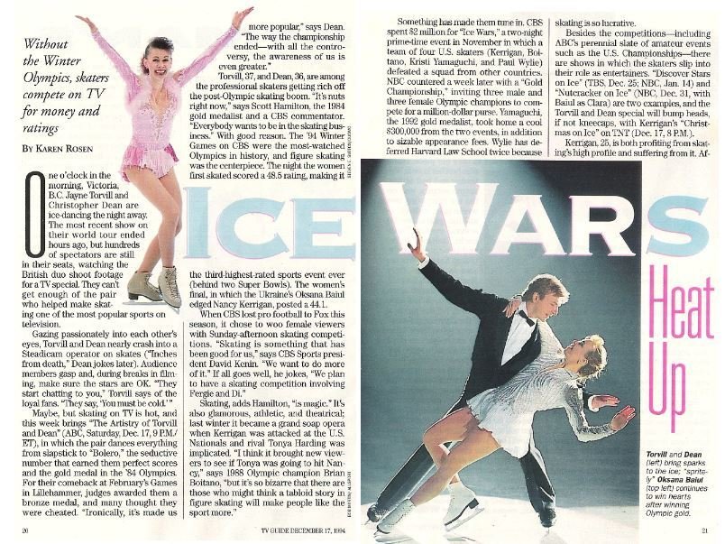 Baiul, Oksana (and Others) / Ice Wars Heat Up | Magazine Article with 5 Photos (1994)